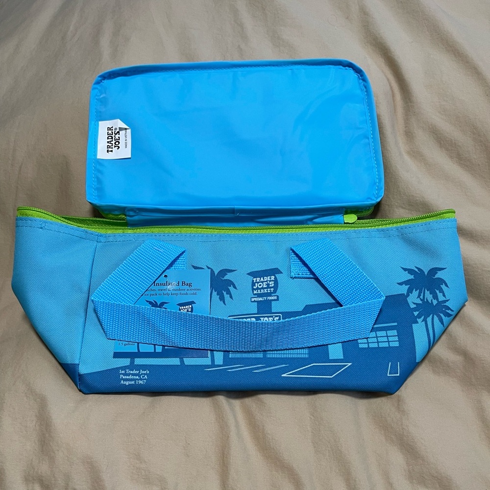 BLUE - Trader Joe’s canvas mini cooler bag